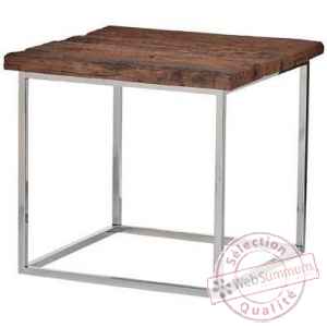 Table oregon en acier et bois recyclé arteinmotion -tav-leg0060