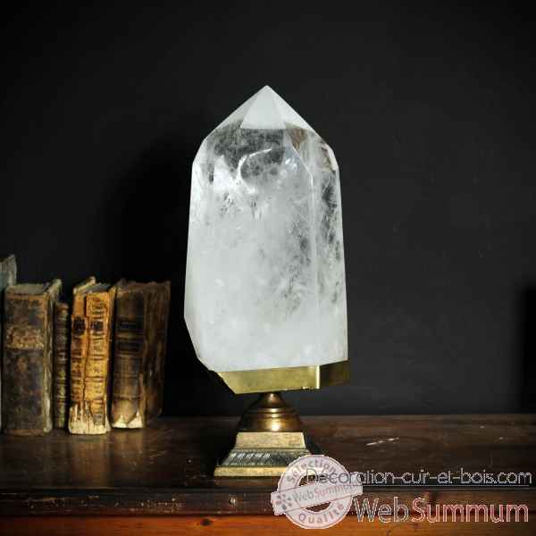 Prisme cristal de roche 10.3kg transparent Objet de Curiosite -PUMI251