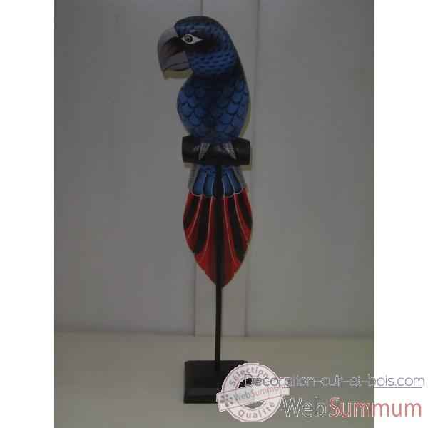 Perroquet Bleu en bois Animaux Bois -lcdm053