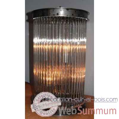 Lampe cascata en fer avec cristaux cylindriques arteinmotion -com-lam0178