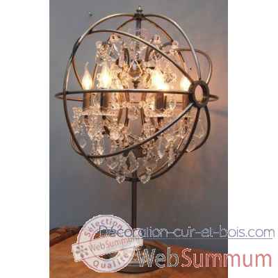 Lampe de table en fer avec cristal arteinmotion -com-lam0179