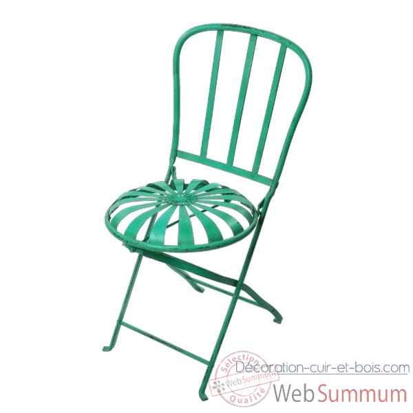 Chaise pliante Métal couleur nickel Hindigo -JC73NIC