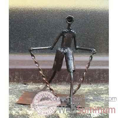 Personnage Corde a sauter en Metal Recycle Terre Sauvage  -n03