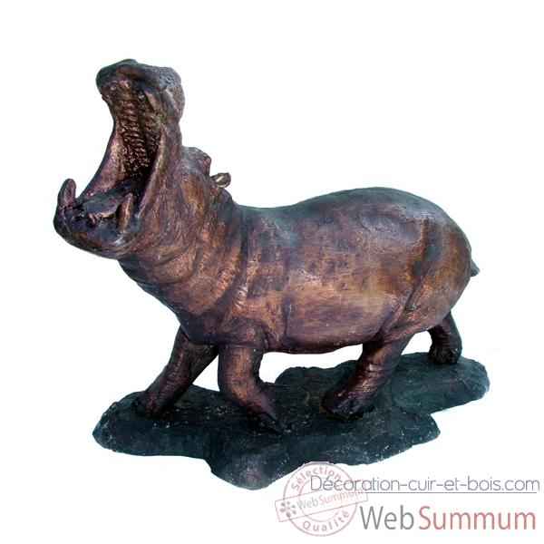 Hippopotame en bronze -BRZ1213