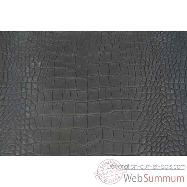 Backgammon alain cuir facon alligator medium petrole -B72L-p -2