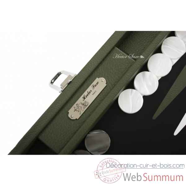 Backgammon baptiste cuir buffle medium amande -B52L-a -10
