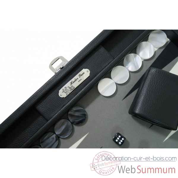 Backgammon basile toile buffle medium noir -B20L-n -2