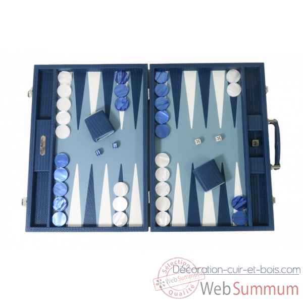 Backgammon camille cuir couture competition gitane -B671L-g