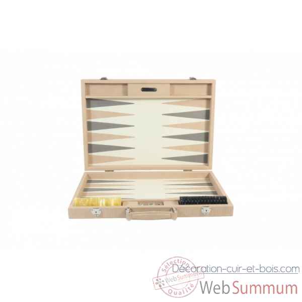 Backgammon camille cuir couture competition poudre -B671L-p -7
