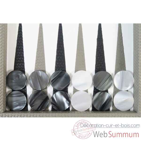 Backgammon camille cuir couture medium acacia -B71L-a -1