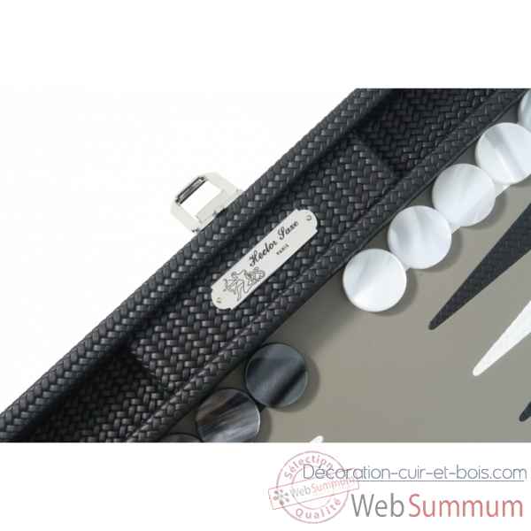Backgammon camille cuir couture medium noir -B71L-n -1