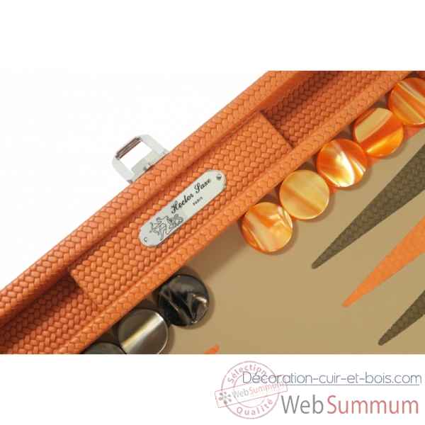 Backgammon camille cuir couture medium orange -B71L-o -2