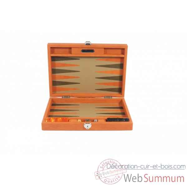 Backgammon camille cuir couture medium orange -B71L-o -3