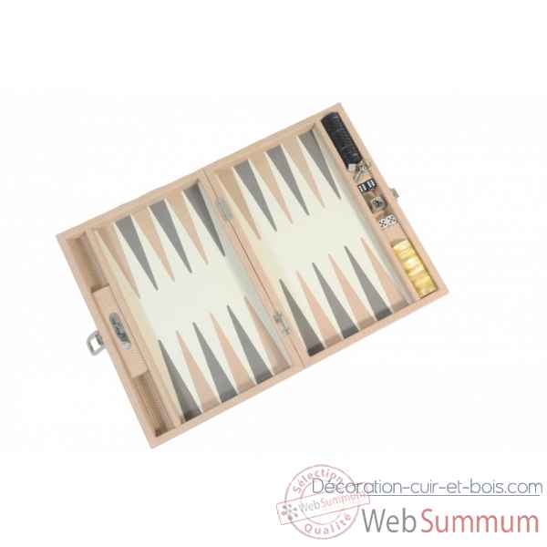Backgammon camille cuir couture medium poudre -B71L-p -9