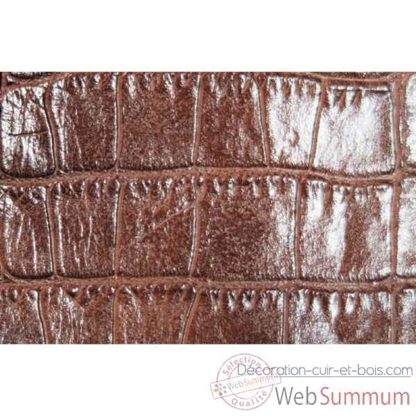 Backgammon charles cuir impression crocodile competition chocolat -B658-c -5