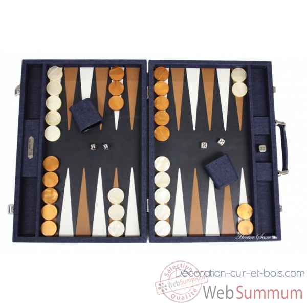 Backgammon daniel toile jeans competition bleu -B630C