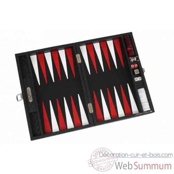 Backgammon noe cuir natte medium noir -B67L-n -10