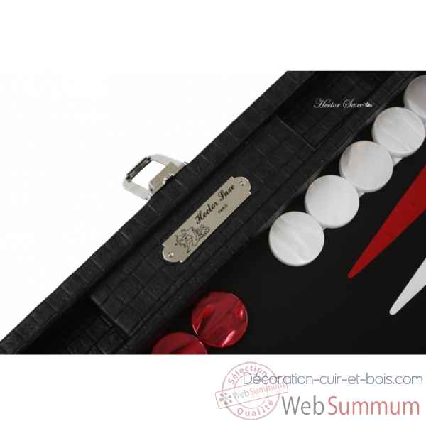 Backgammon noe cuir natte medium noir -B67L-n -6