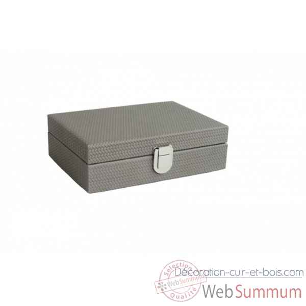 Coffret dominos deluxe cuir couture acacia -DOM16-a -3