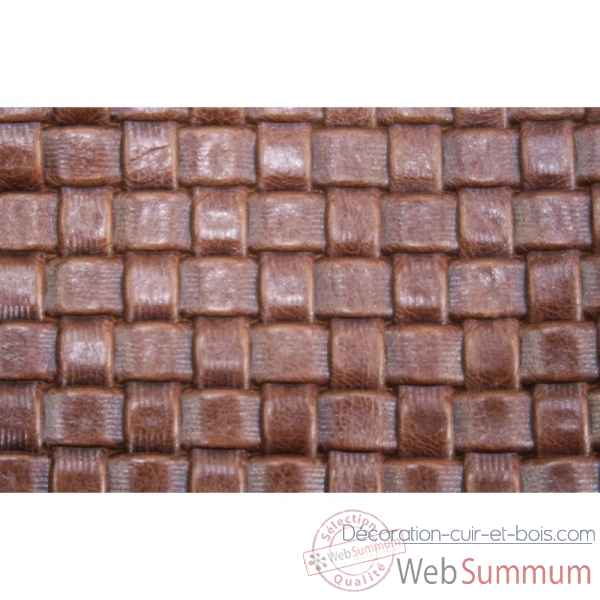 Pochette de backgammon paloma cuir natte chataigne -BP103C-c -3