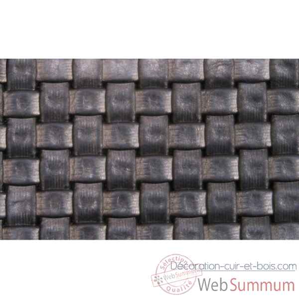 Pochette de backgammon paloma cuir natte noir -BP103C-n -3