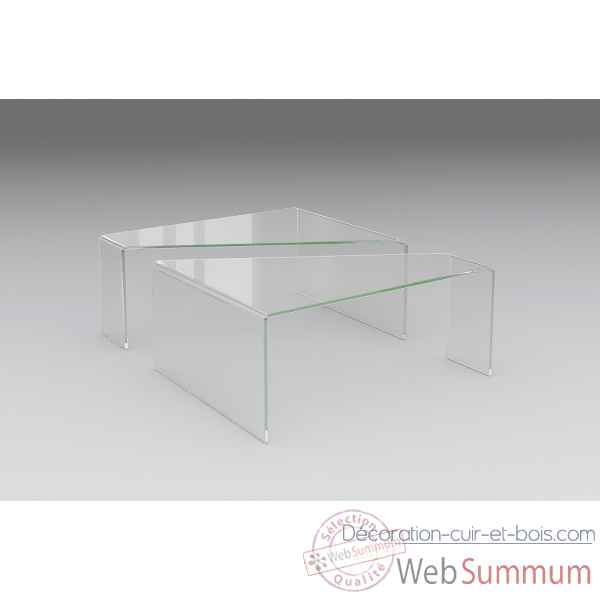 Table basse en verre extra-clair Marais International -VETRO-CLUB