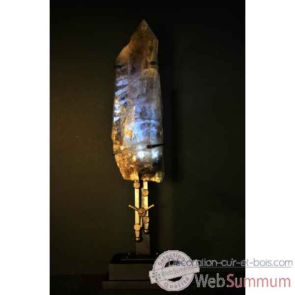 Cristal fume cathedrale avec eau prehistorique Objet de Curiosite -PUMI213