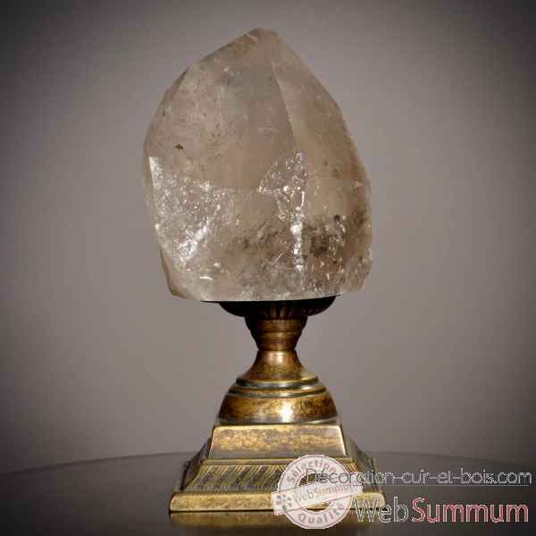 Cristaux transparent roumain 3.39kg sur socle 1 Objet de Curiosite -PUMI018