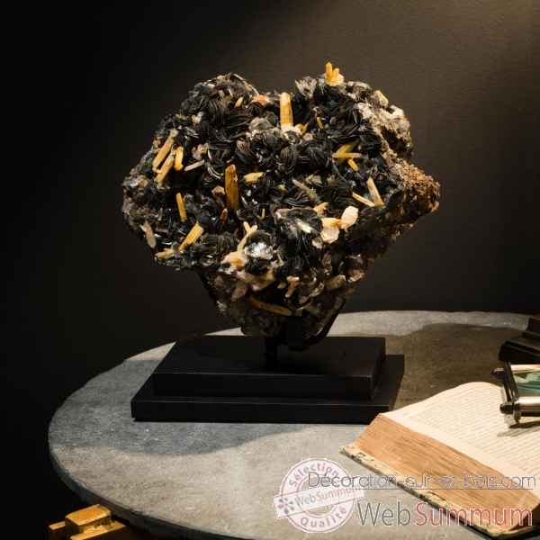 Fleurs d'hematite sur quartz (10kg) - chine Objet de Curiosite -PUMI618