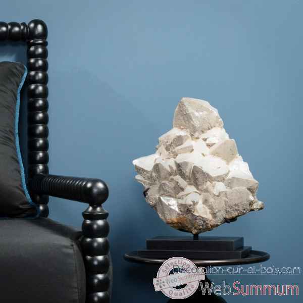 Plaque de quartz avec baryte et manganese (maroc) Objet de Curiosite -PUMI633