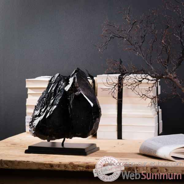 Plaque jacare de cristaux noirs 4.4kg Objet de Curiosite -PUMI589