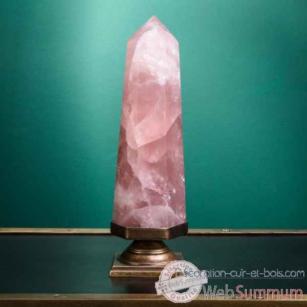 Pointe polie de quartz rose -madagascar Objet de Curiosite -PUMI1063-2