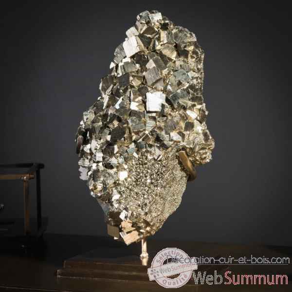 Pyrite en bloc perou octaedrique Objet de Curiosite -PUMI754-1