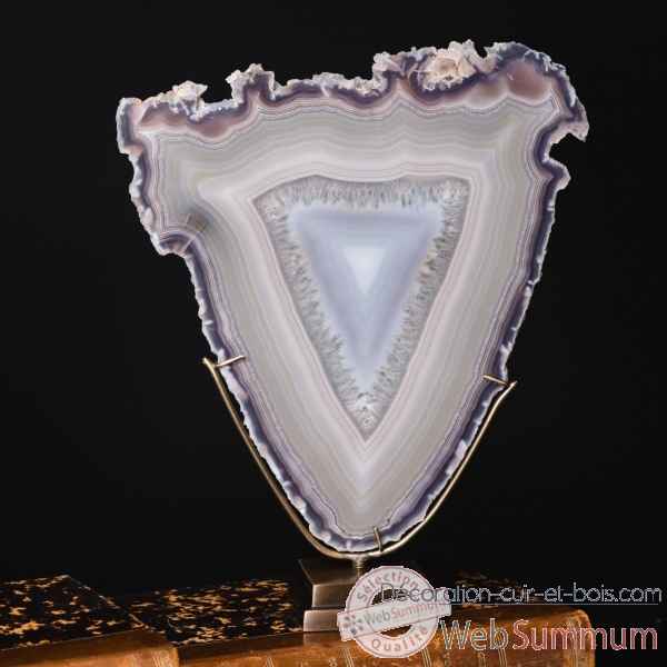 Tranche d'agate triangulaire (bresil) Objet de Curiosite -PUMI1009-5