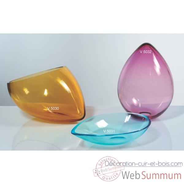 Piece de table en verre Formia couleur aquamarine -V5031