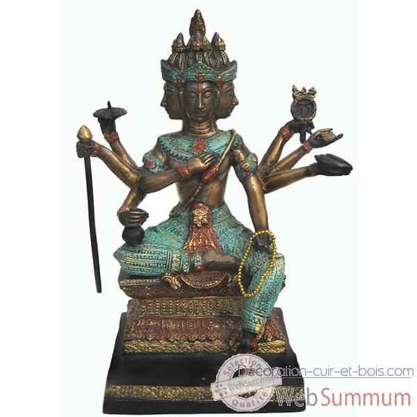 Statuette divinité hindouiste en bronze -BRZ328-43