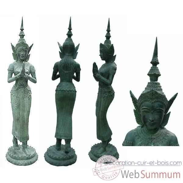 Statuette divinites Thai en bronze -BRZ262V