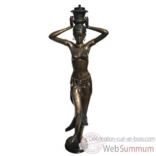 Statuette femmes africaine en bronze -BRZ321