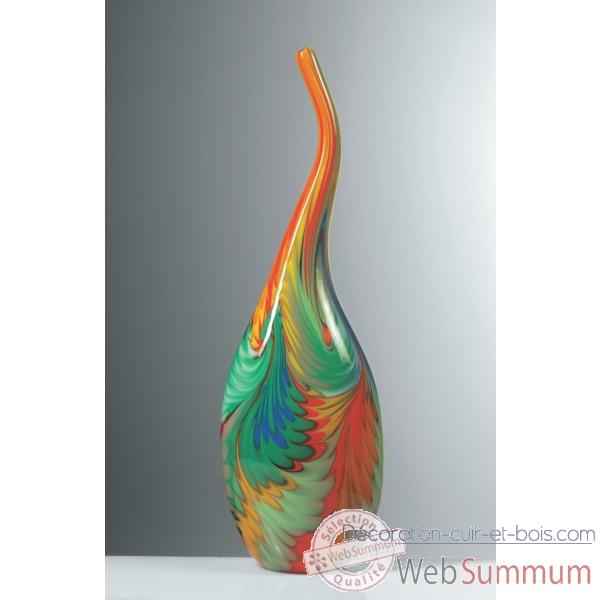 Vase grand en verre Formia multicolore -V14406